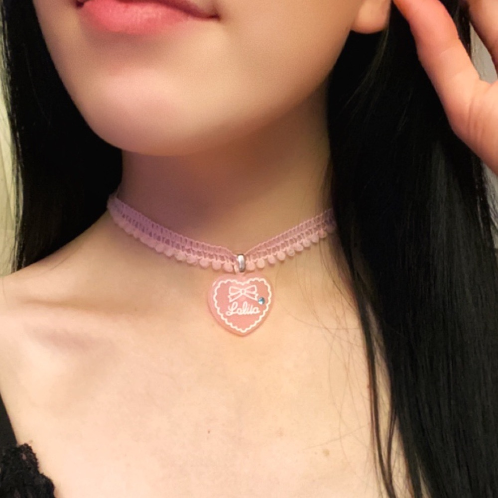 Handmade Lolita Heart Choker - Picture 3 of 4